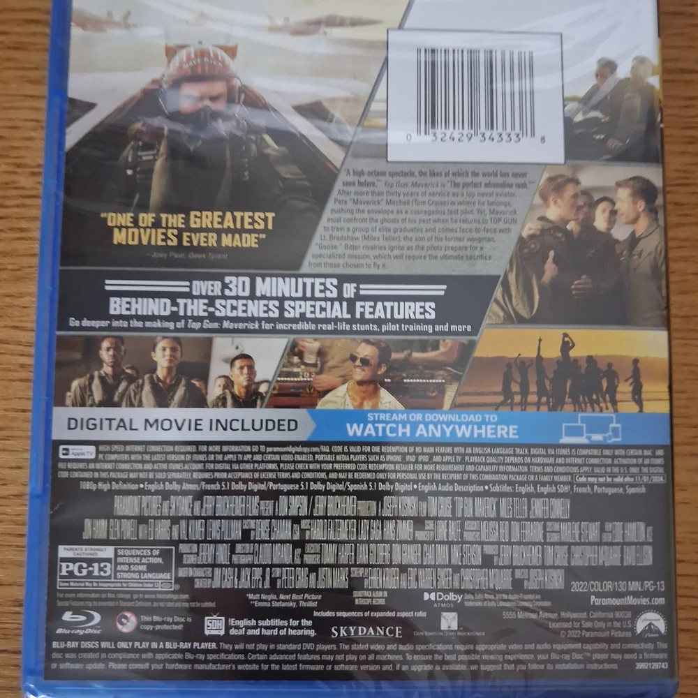 Top Gun: Maverick (Blu-ray) - Tom Cruise - Blue - Picture 3 of 5